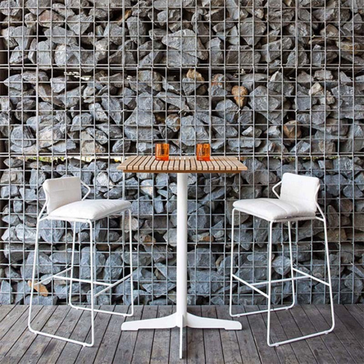 Table haute avec plateau en Teck - CERU - OASIQ