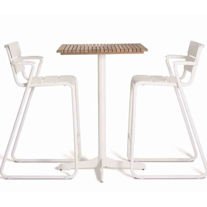 Table haute avec plateau en Teck - CERU - OASIQ