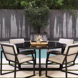 Salon de Jardin Design en Verre & Aluminium