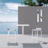 Tabouret Haut Aluminium d’extérieur - LUIS - lemobilierdejardin.fr
