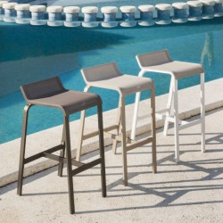 Tabouret Haut Aluminium d’extérieur - LUIS - lemobilierdejardin.fr