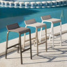 Tabouret Haut Aluminium d’extérieur - LUIS - lemobilierdejardin.fr