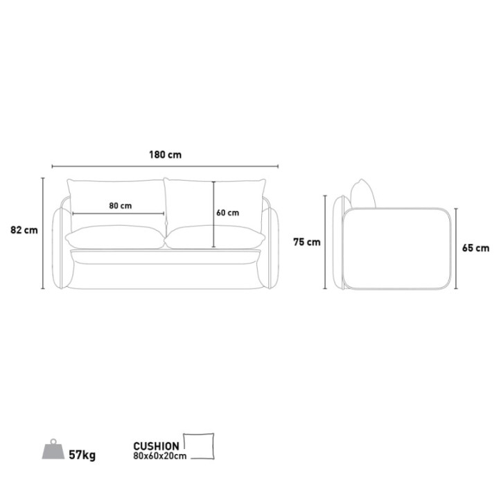 Canapé de jardin pour intérieur et extérieur - MARA - SLIDE