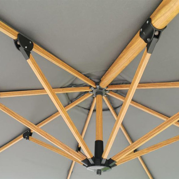 Parasol excentré orientable 3x3m - lemobilierdejardin.fr