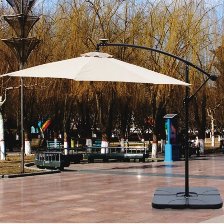 Pied de parasol excentré 4 dalles - lemobilierdejardin.fr