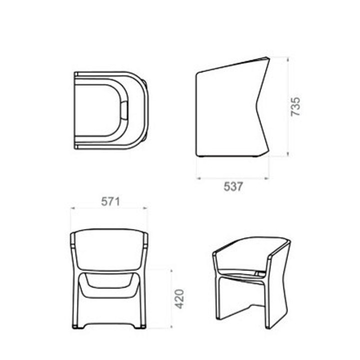 Fauteuil de jardin - SLICED - lemobilierdejardin.fr