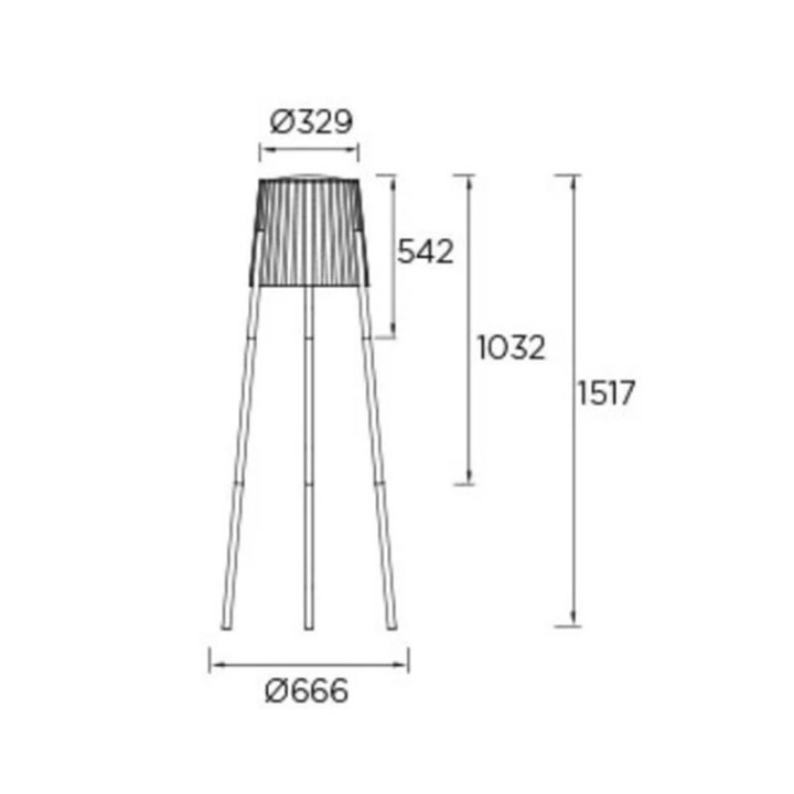 Lampadaire design 3 en 1 - BARCINO - lemobilierdejardin.fr
