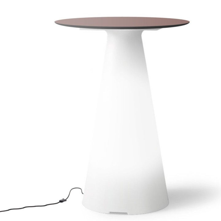 Mange debout lumineux avec plateau rond Ø60 - TIFFANY - LYXO