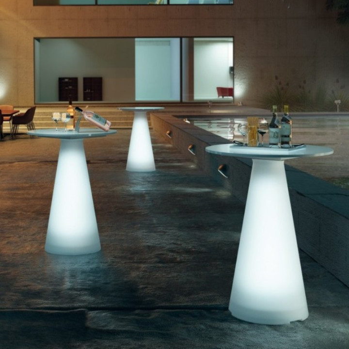 Mange debout lumineux avec plateau rond Ø70 - TIFFANY - LYXO
