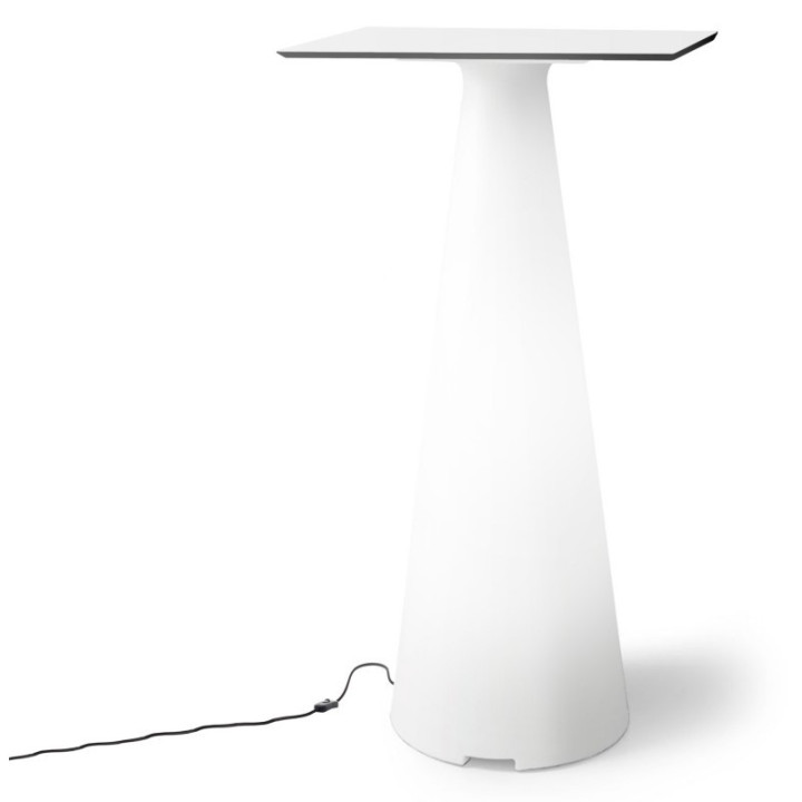 Mange debout lumineux avec plateau carré de 60 cm - TIFFANY - LYXO