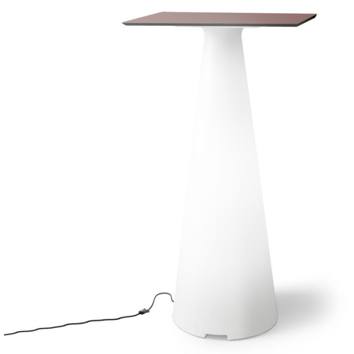Mange debout lumineux avec plateau carré de 60 cm - TIFFANY - LYXO