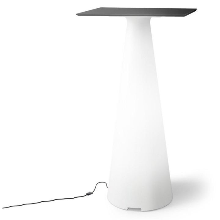 Mange debout lumineux avec plateau carré de 60 cm - TIFFANY - LYXO