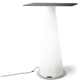 Mange debout lumineux avec plateau carré de 70 cm - TIFFANY