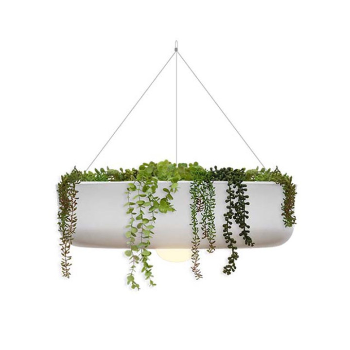 Jardinière ronde suspendue et lumineuse - ELBA 59 - Newgarden