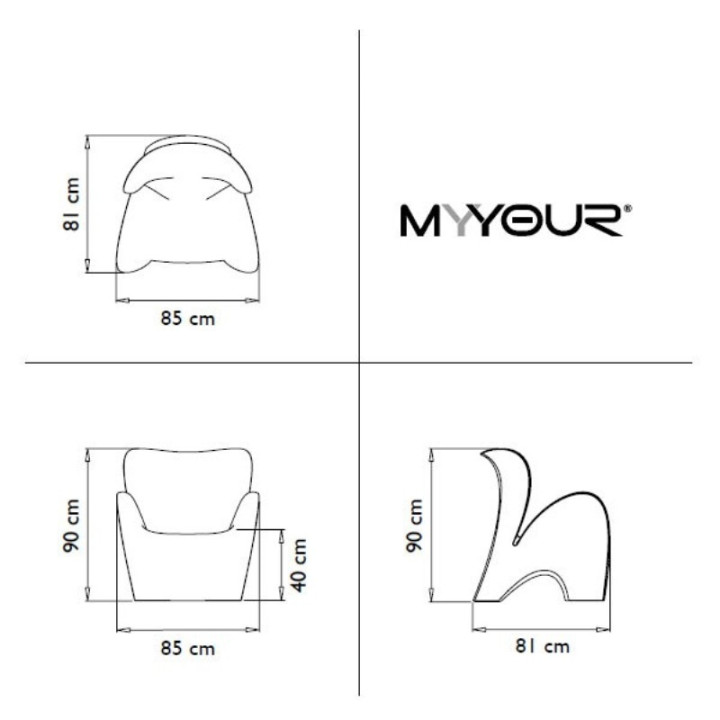 Fauteuil d'extérieur ou d'intérieur - LILY - myyour