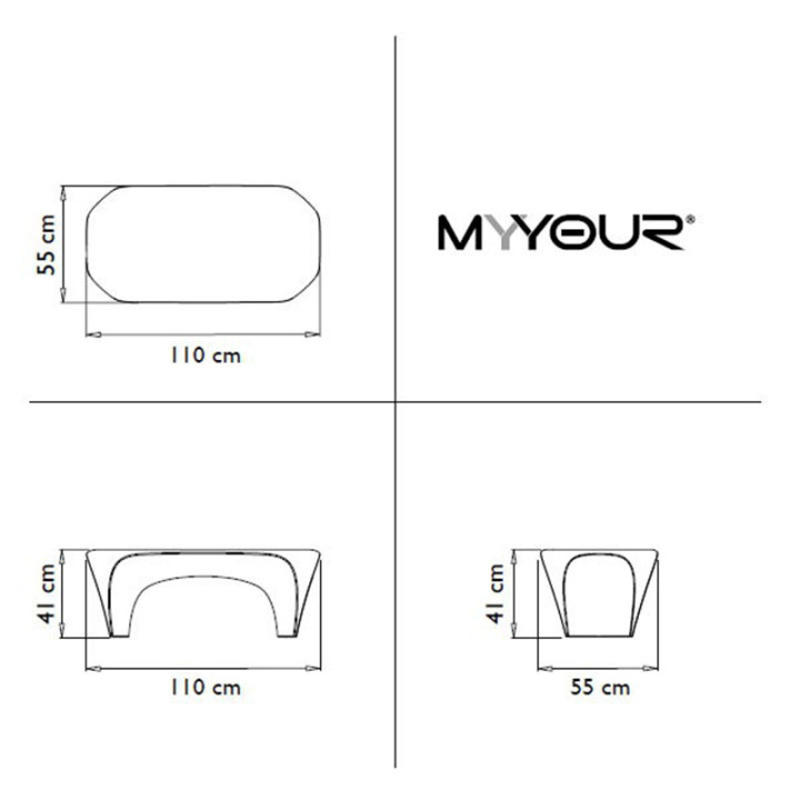 Table basse d'extérieur ou d'intérieur - LILY - myyour