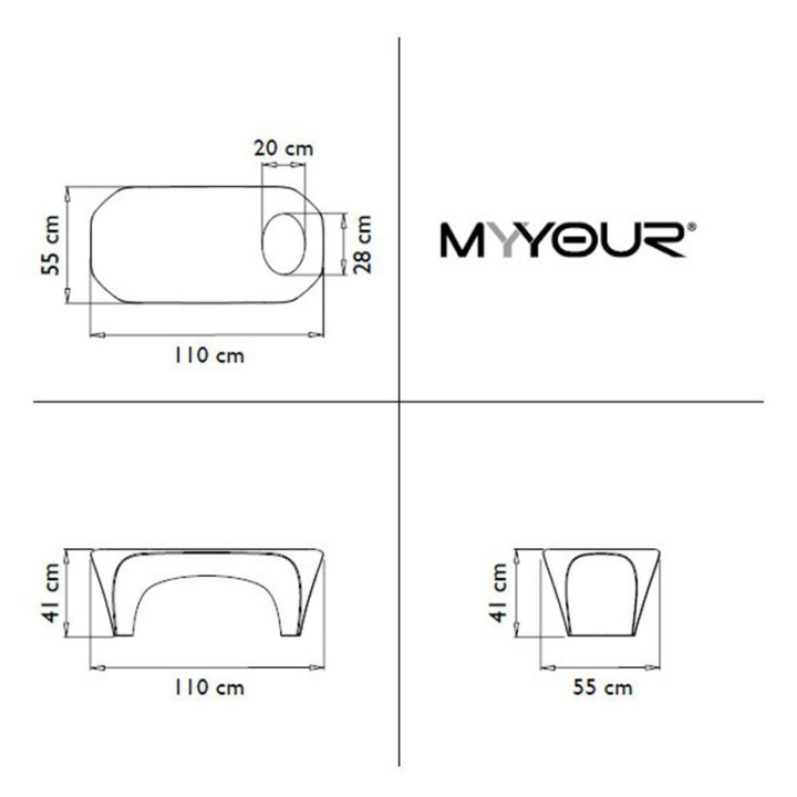 Table basse d'extérieur ou d'intérieur - LILY - myyour
