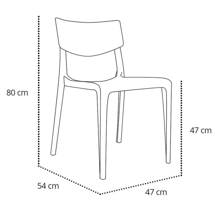 Chaise empilable - TOWN - EZPELETA