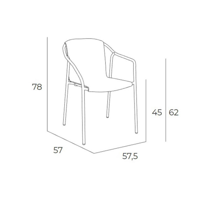 Chaise empilable - ROD - EZPELETA