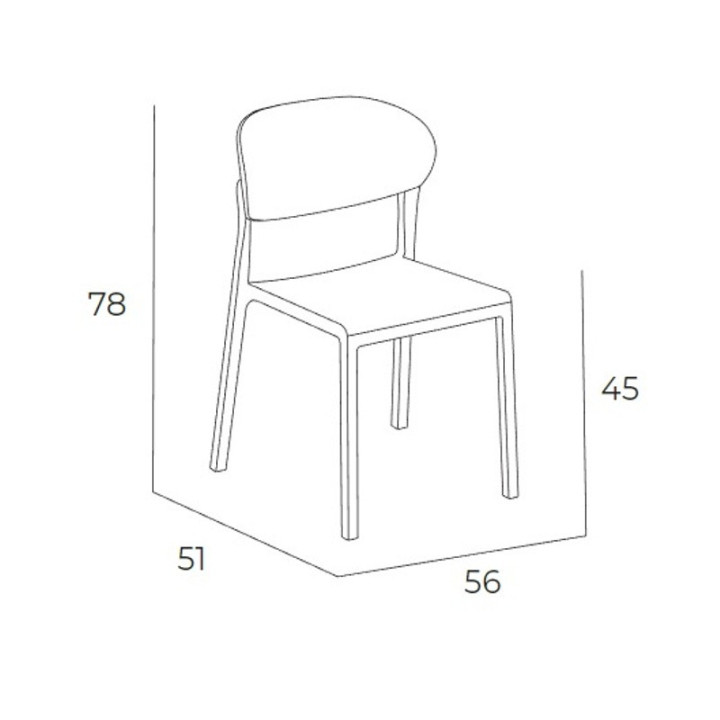 Chaise de jardin empilable - BAKE - EZPELETA