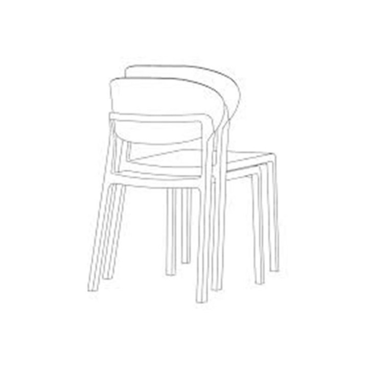 Chaise de jardin empilable - BAKE - EZPELETA
