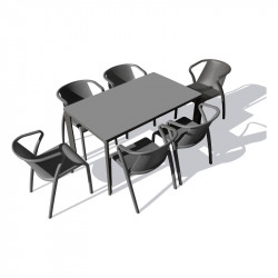 Ensemble table et chaise de jardin 6 personnes - MEET + FADO - EZPELETA
