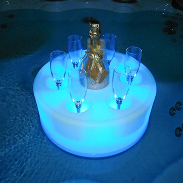 Bar lumineux flottant pour piscine - lemobilierdejardin.fr