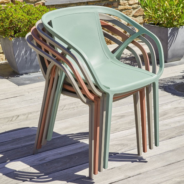 Ensemble table et chaise de jardin 6 personnes - MEET + HOP - EZPELETA