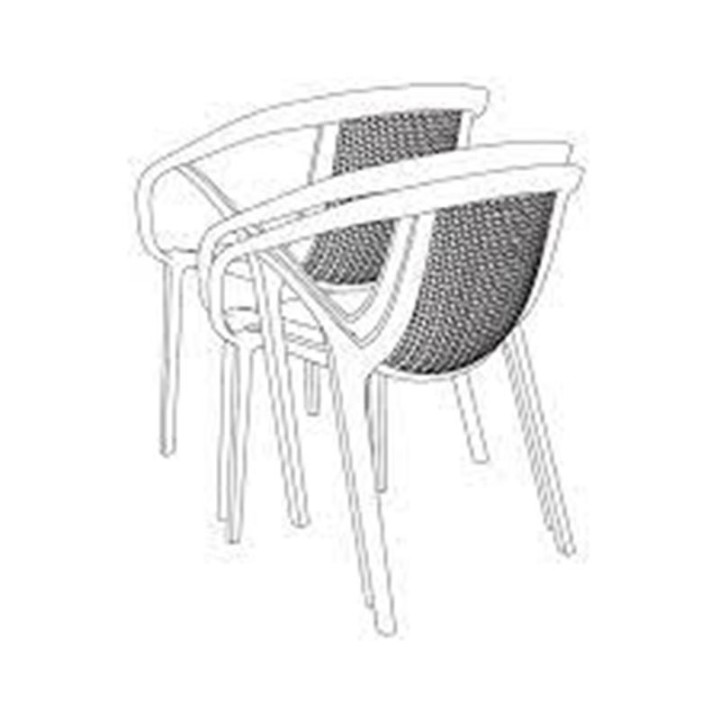 Ensemble table et chaise de jardin 6 personnes - MEET + HOP - EZPELETA