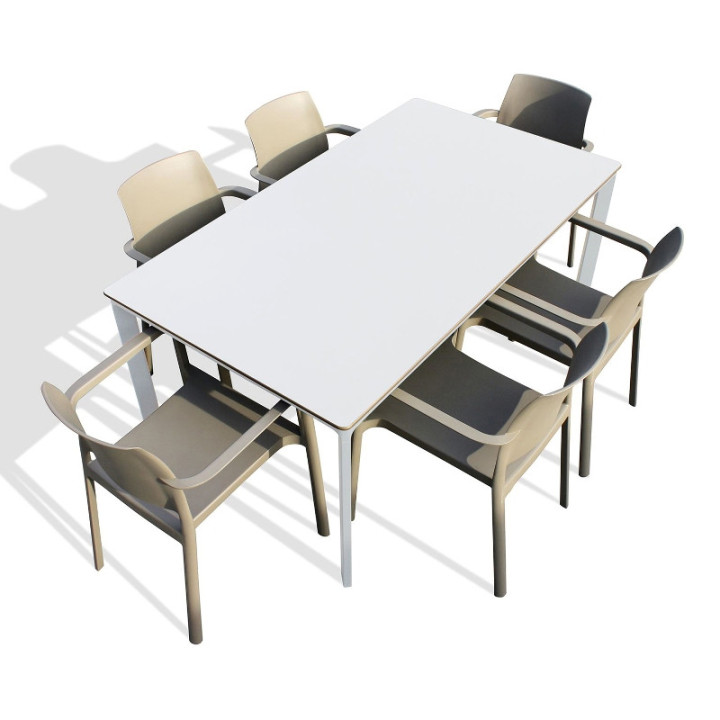 Ensemble table et chaise de jardin 6 personnes - MEET + DOCK - EZPELETA