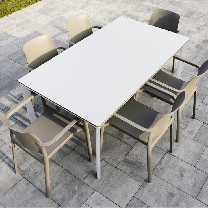 Ensemble table et chaise de jardin 6 personnes - MEET + DOCK - EZPELETA