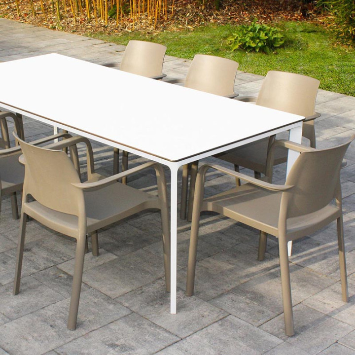 Ensemble table et chaise de jardin 8 personnes - MEET + DOCK - EZPELETA