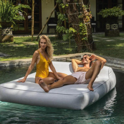 Bain de soleil double gonflable et flottant pour jardin et piscine - TWIN SUNLOUNGER - fillup
