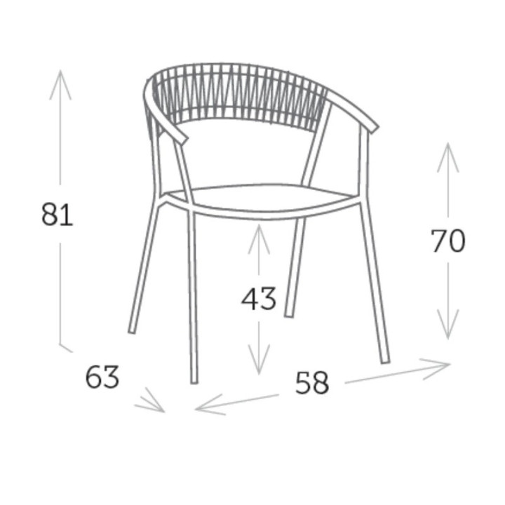 Fauteuil de jardin empilable - AUTO - TRESI