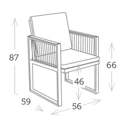 Fauteuil de repas confortable et élégant - HARP - TRESI