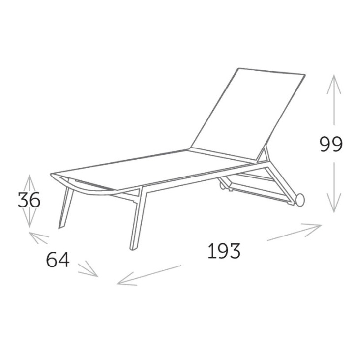 Transat de piscine empilable à roulettes - CANNES - Tresi
