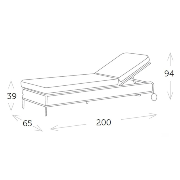 Chaise longue de piscine - RIO - Tresi
