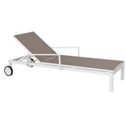 Chaise longue de piscine avec roues et accoudoirs - YORK - Tresi