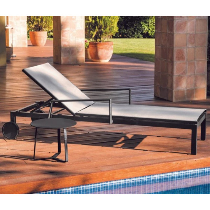 Chaise longue de piscine avec roues et accoudoirs - YORK - Tresi