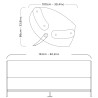 Canapé moderne et design - MW07 - KUUMO - Dimensions