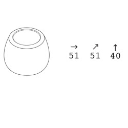 Pot de fleurs ou Sceau à glace - BLOOM - Plust - Dimensions