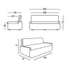 Canapé avec coussin diemensions - BOLD - Plust