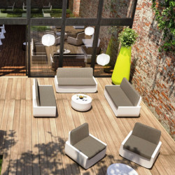 Salon de jardin avec coussin - BOLD - Plust