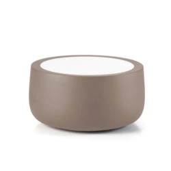 Table basse avec plateau HPL blanc - BOLD - Plust