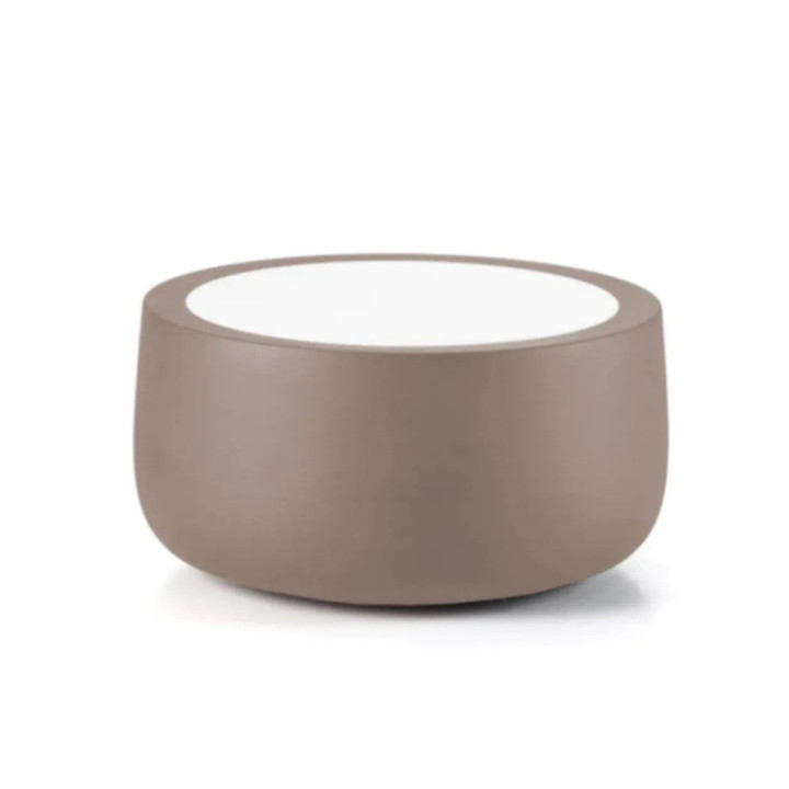 Table basse avec plateau HPL blanc - BOLD - Plust