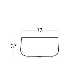 Table basse lumineuse avec plateau HPL dimensions- BOLD - Plust