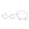Fauteuil - Gumball - Plust - dimensions