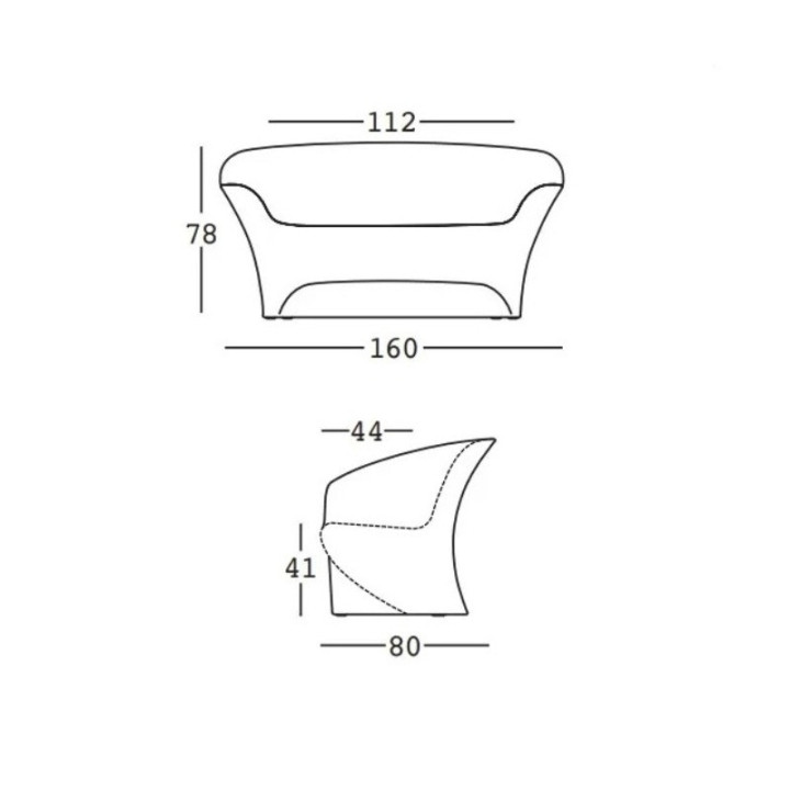 Canapé de jardin - OHLA - dimensions