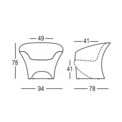 Fauteuil de jardin - OHLA - Plust_dimensions