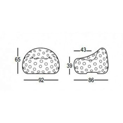 Fauteuil - airball - Plust - dimensions
